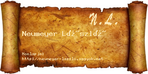 Neumeyer László névjegykártya